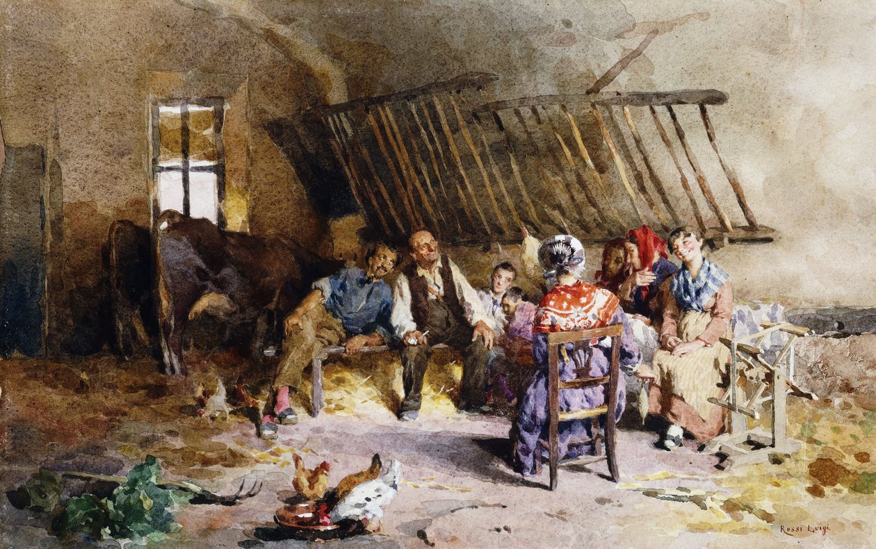 Egy pajtában, alkotó: Luigi Rossi