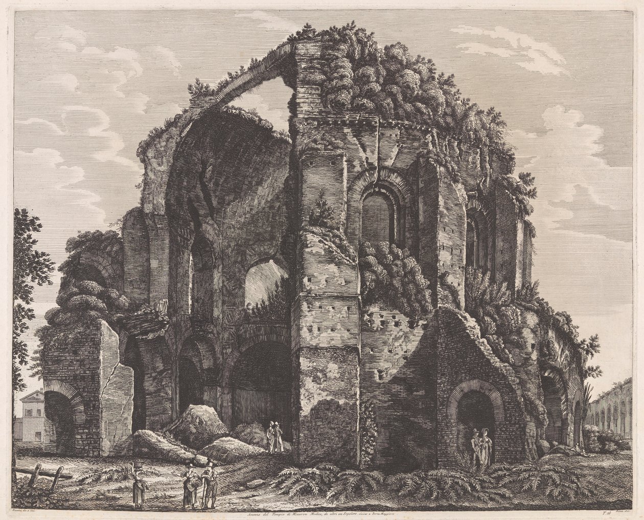 Minerva Medica templomának maradványa alkotó: Luigi Rossini