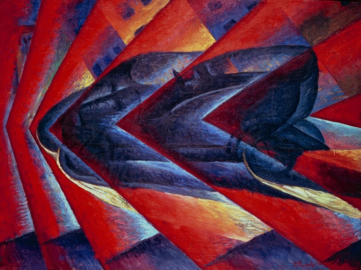 Egy autó dinamizmusa (nem futó autó) alkotó: Luigi Russolo