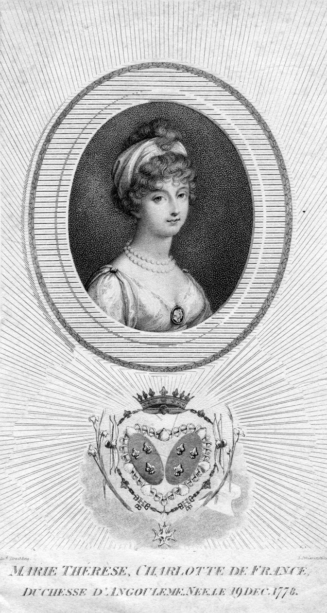 Marie-Therese-Charlotte de Bourbon, Angouleme és Dauphine francia hercegné, 1805. alkotó: Luigi Schiavonetti