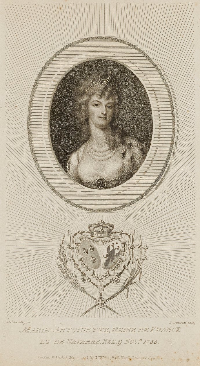 Marie Antoinette, Franciaország királynője alkotó: Luigi Schiavonetti