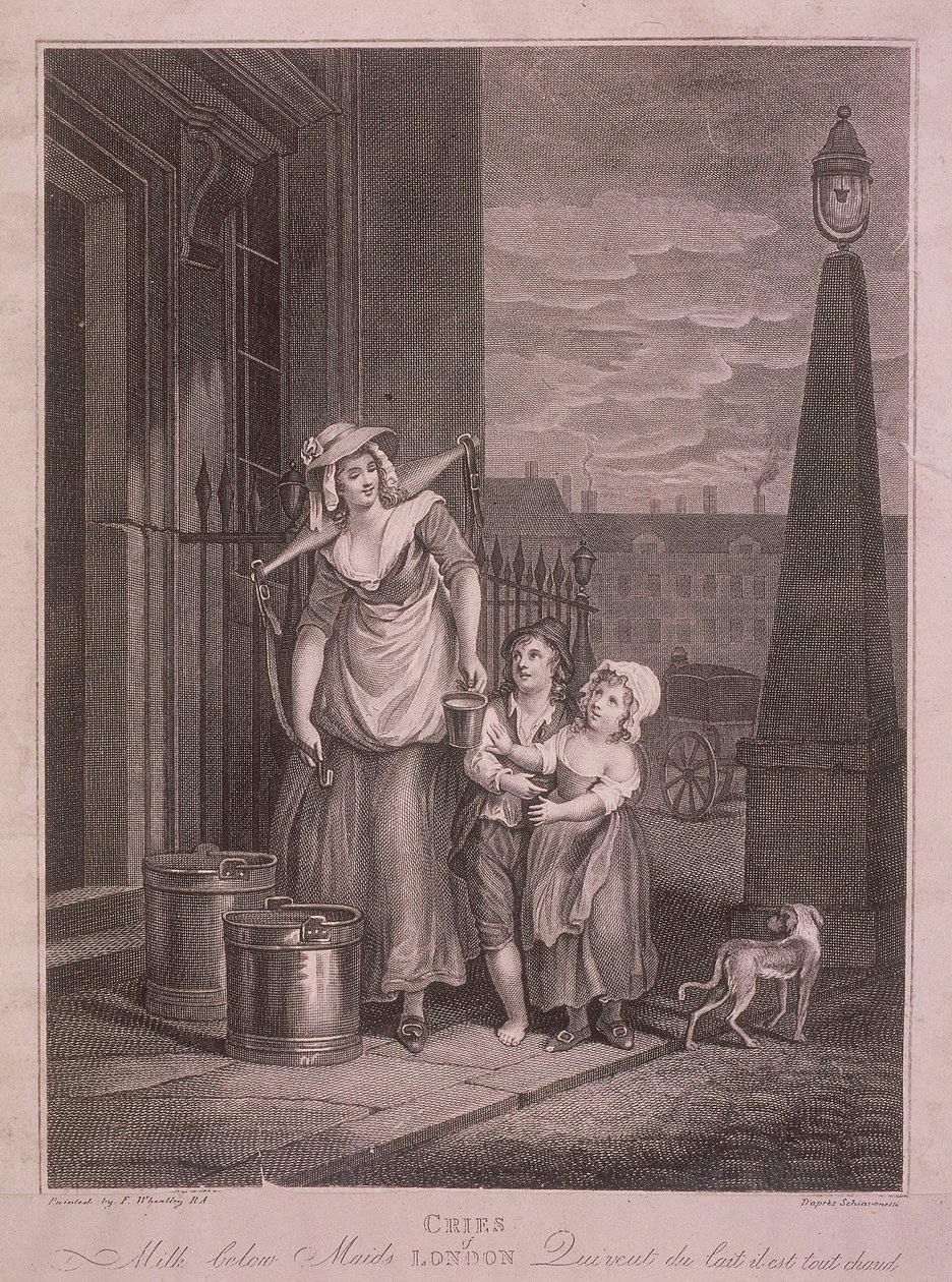 „Tej a szolgálólányok alatt”, Cries of London, c1795 alkotó: Luigi Schiavonetti