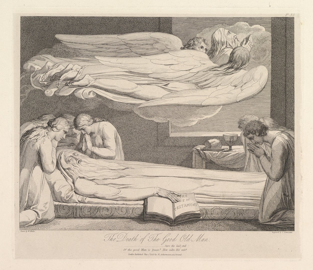 A jó öreg halála, A sírból, Robert Blair verse, 1813. március 1. alkotó: Luigi Schiavonetti