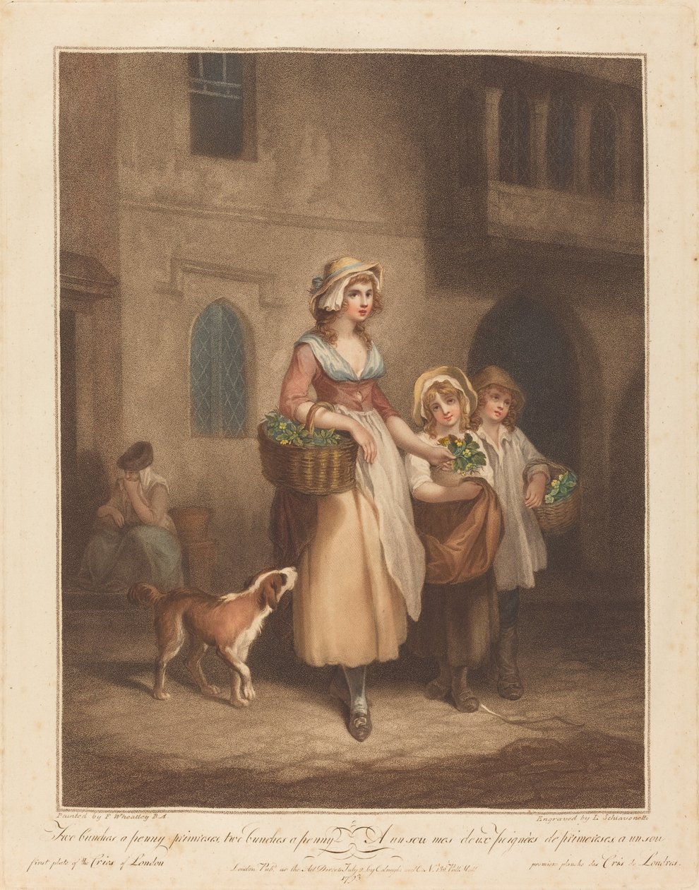 Két csokor egy fillért, kankalin alkotó: Luigi Schiavonetti after Francis Wheatley