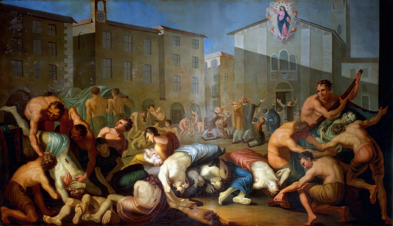 Az 1630-as pestisjárvány, Luigi Vacca freskója alkotó: Luigi Vacca