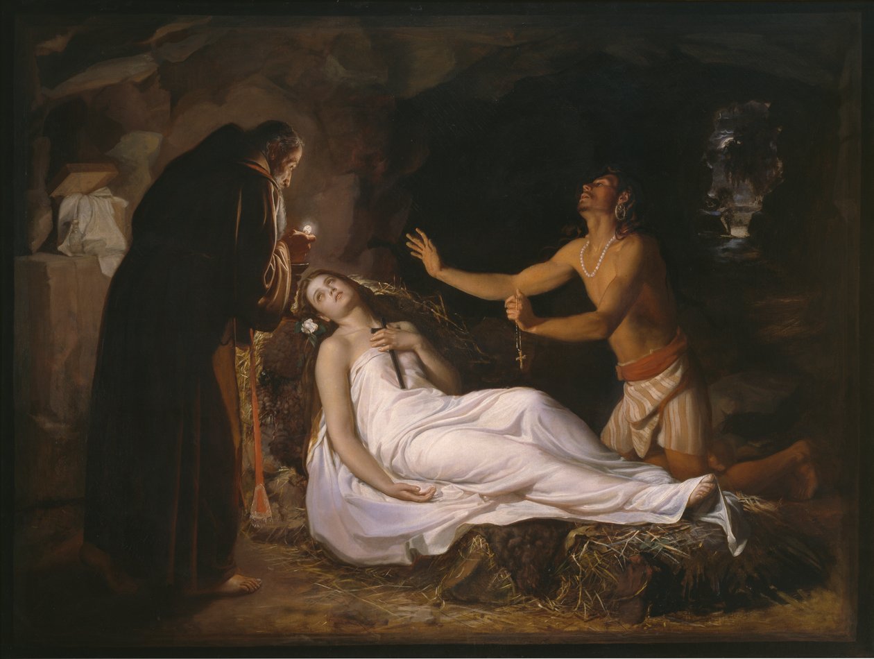 Atala utolsó pillanatai, 1871 alkotó: Luis Monroy