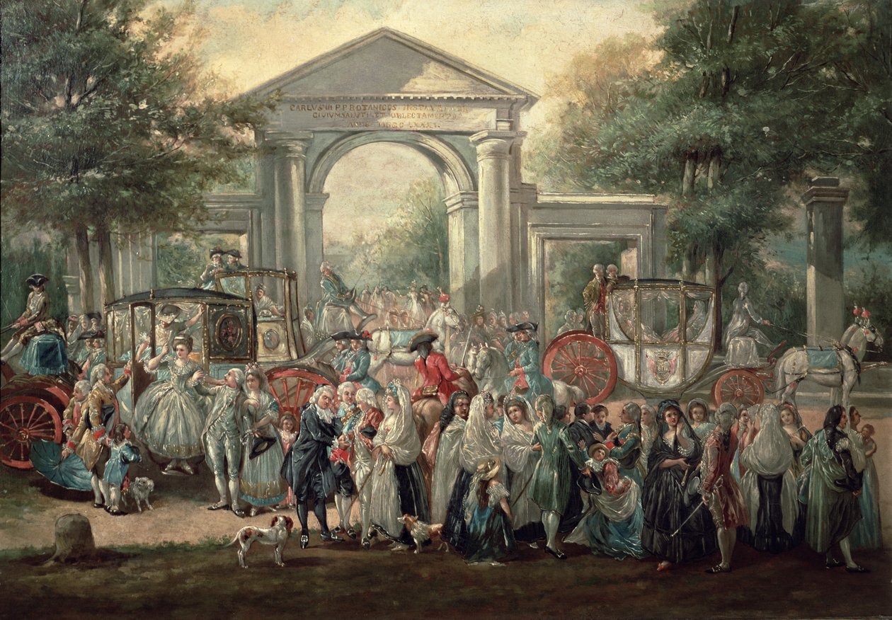 Fiesta a botanikus kertben, 1775 alkotó: Luis Paret y Alcazar