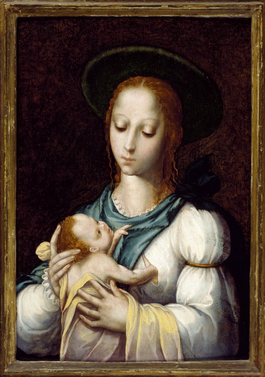 A Szűz és a Gyermek c. 1567 (olaj és tempera a panelen) alkotó: Luis de Morales