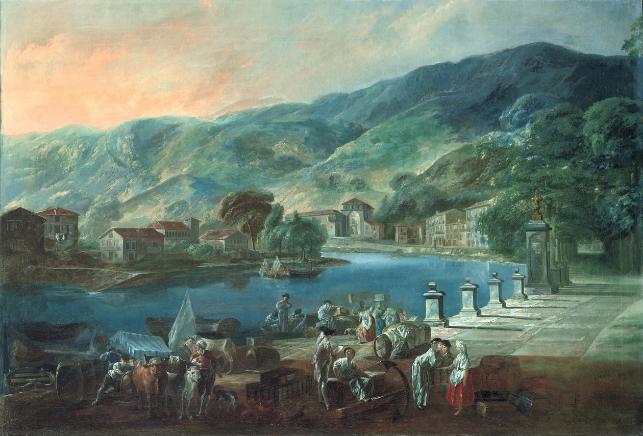 Kilátás az El Arenalra Bilbaóban, 1784 körül alkotó: Luis Paret y Alcazar
