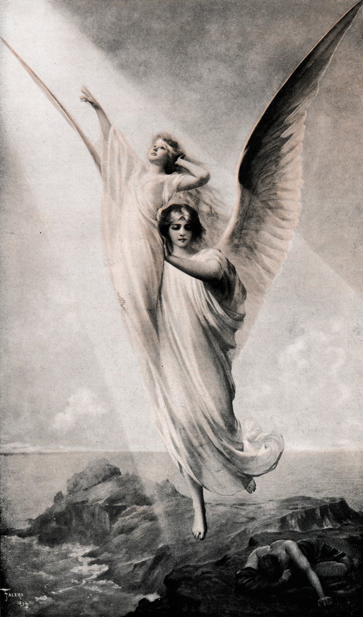 "Az emberi lélek", 1894, 1911 alkotó: Luis Riccardo Falero