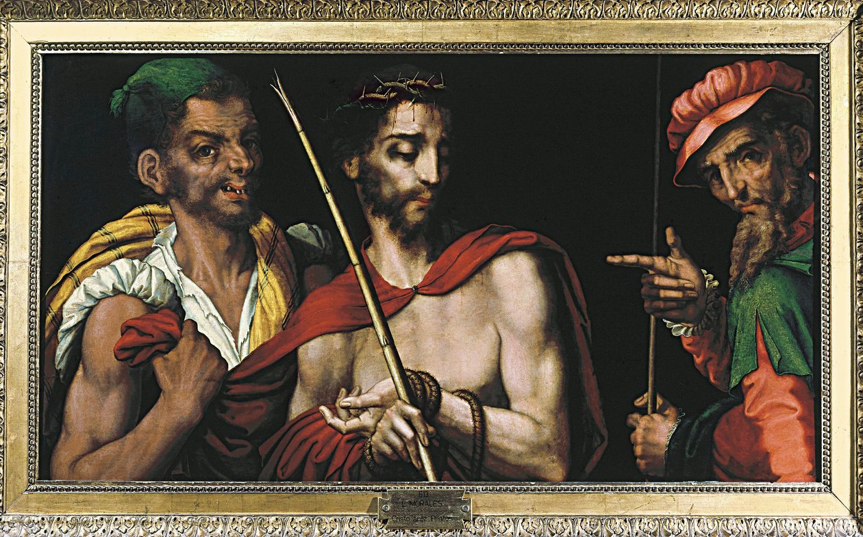 "Krisztus Poncius Pilátus előtt (Pontius Pilatius)" Luis de Morales (1515-1586) festménye XVI. alkotó: Luis de Morales