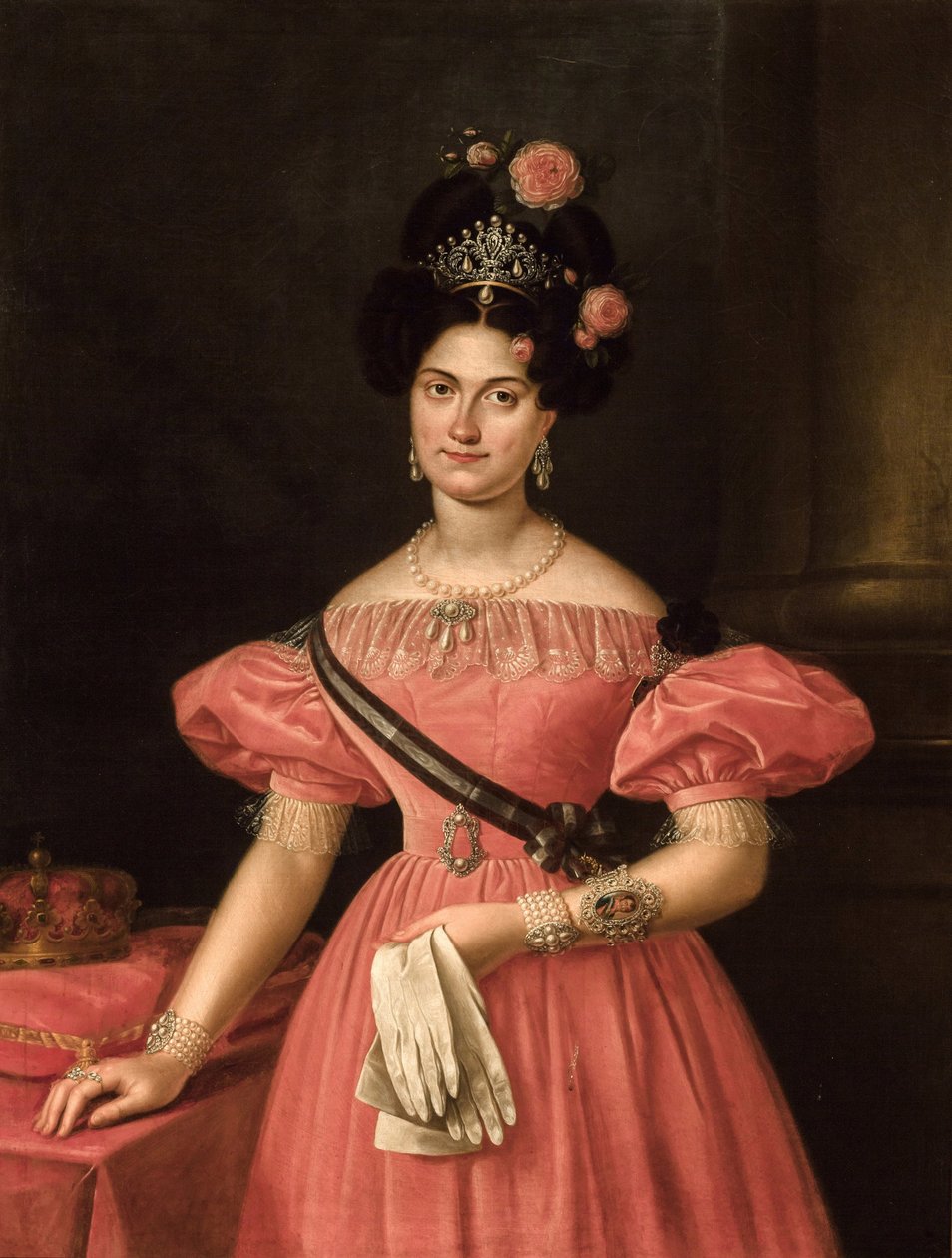 Marie-Christine de Bourbon-Siciles – Neoklasszicizmus: A két szicíliai Maria Christina (1806-1878) portréja, Cruz y Rios, Luis de la (1776-1853) alkotó: Luis de la Cruz y Rios