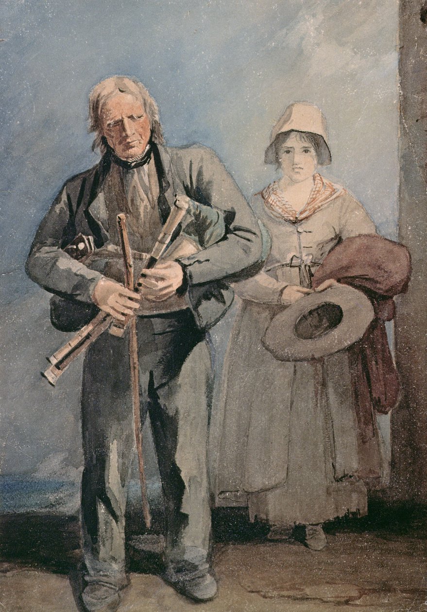 Vak dudajátékos alkotó: Luke Clennell