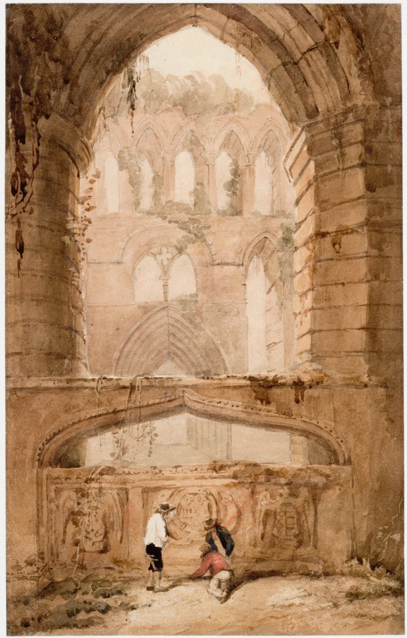 Lanercost Priory belseje (testszín) alkotó: Luke Clennell