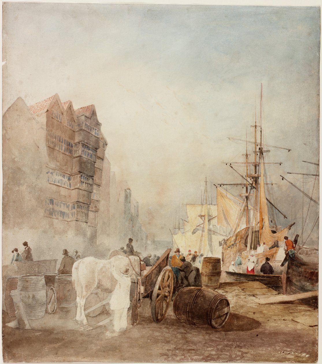 The Quayside, Newcastle upon Tyne (testszín) alkotó: Luke Clennell