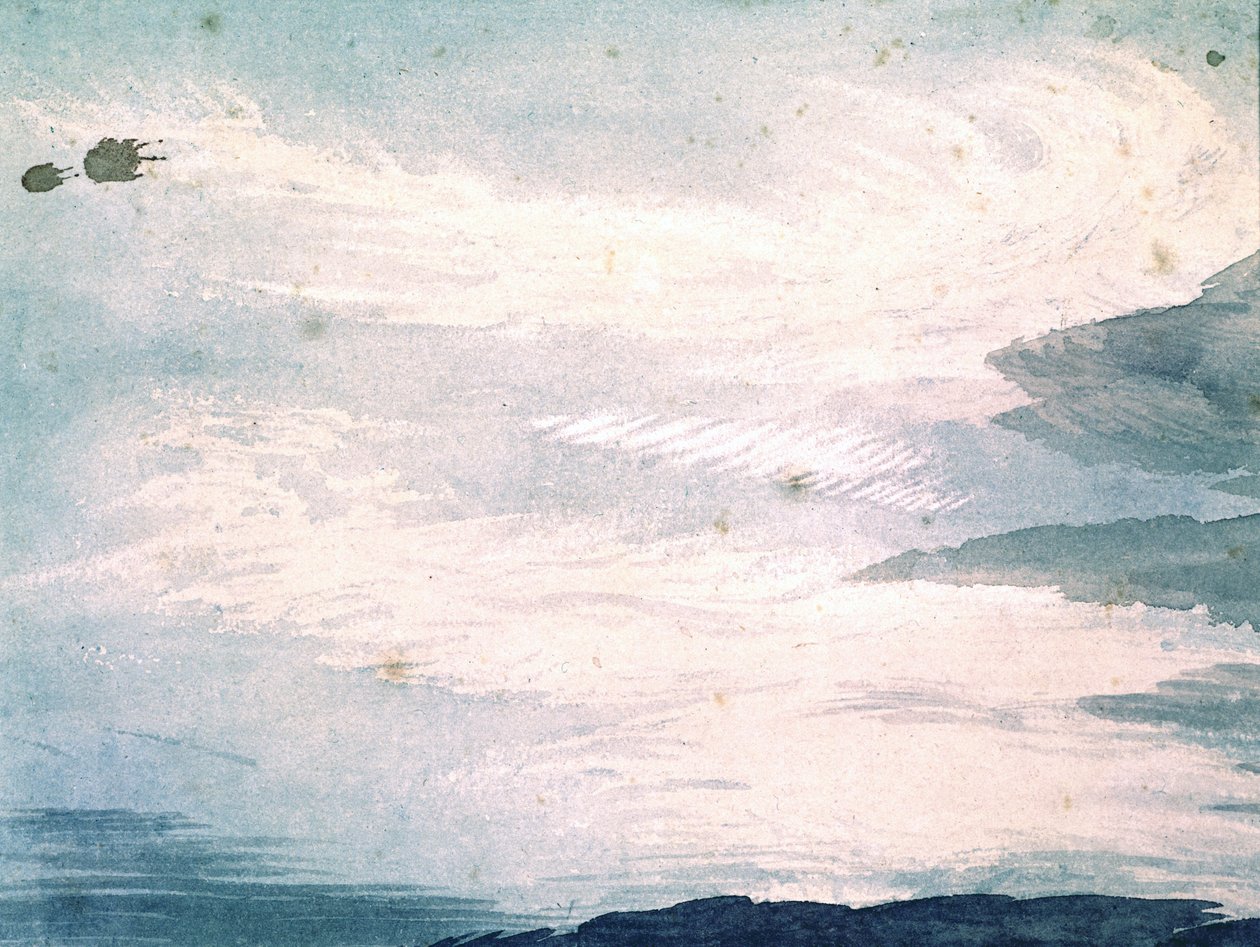 Cloud Study, 1808-1111 körül (wc papíron) alkotó: Luke Howard