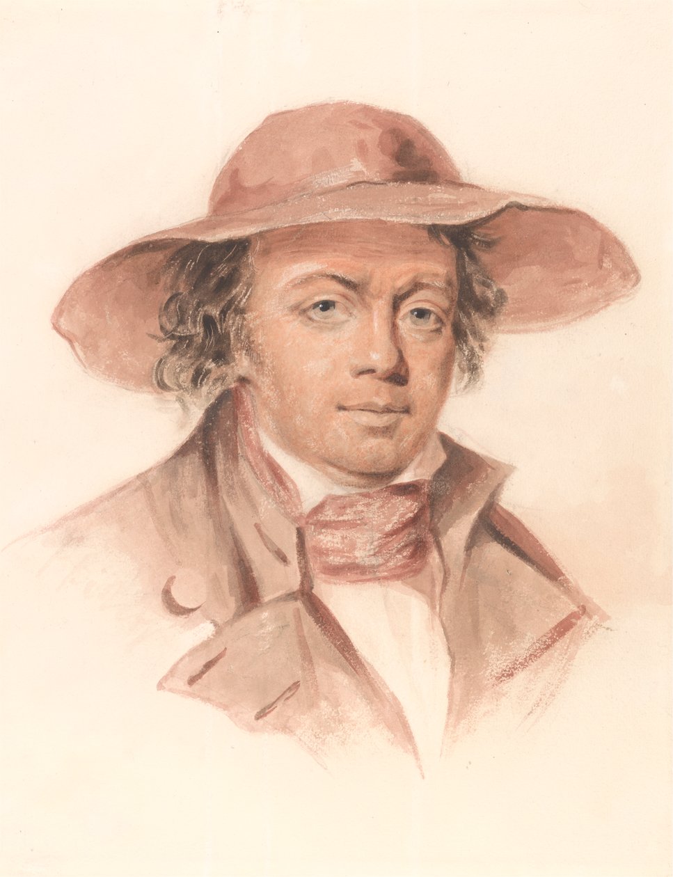 Férfi karimájú kalapban alkotó: Luke Clennell