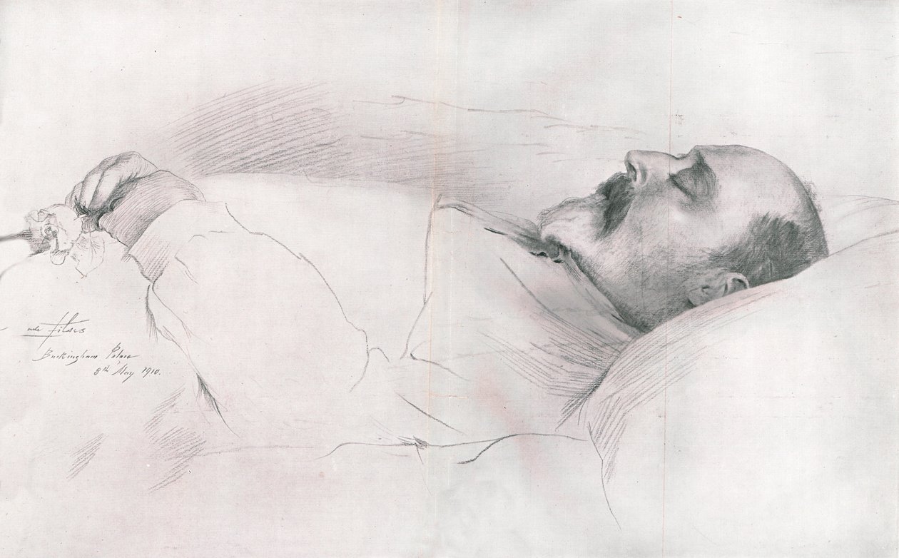 „Őfelsége VII. Edward király a halálban”, 1910. alkotó: Luke Fildes