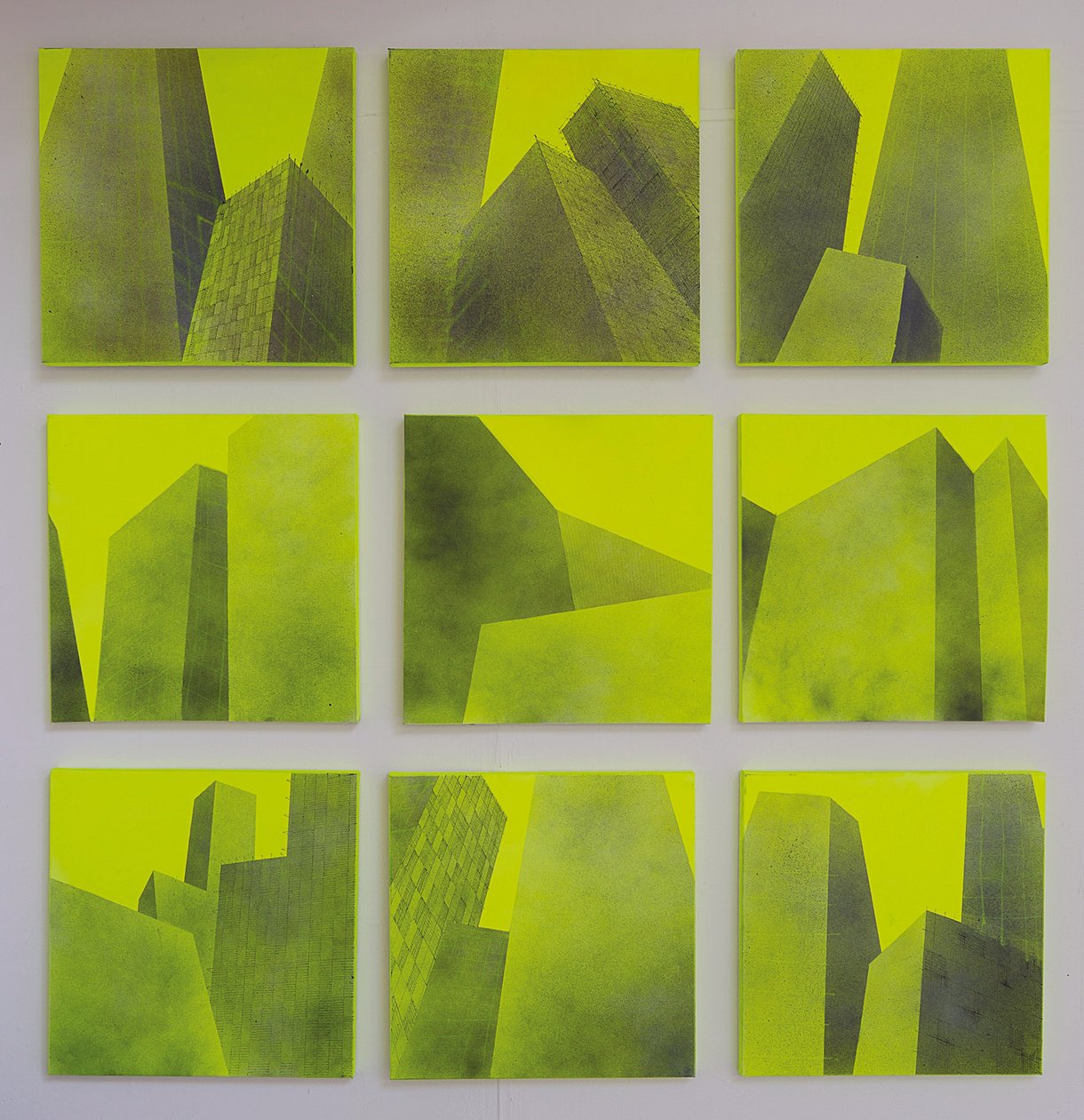 Constructed Series I - IX, , 2014 (akril, vászon) alkotó: Luke M Walker