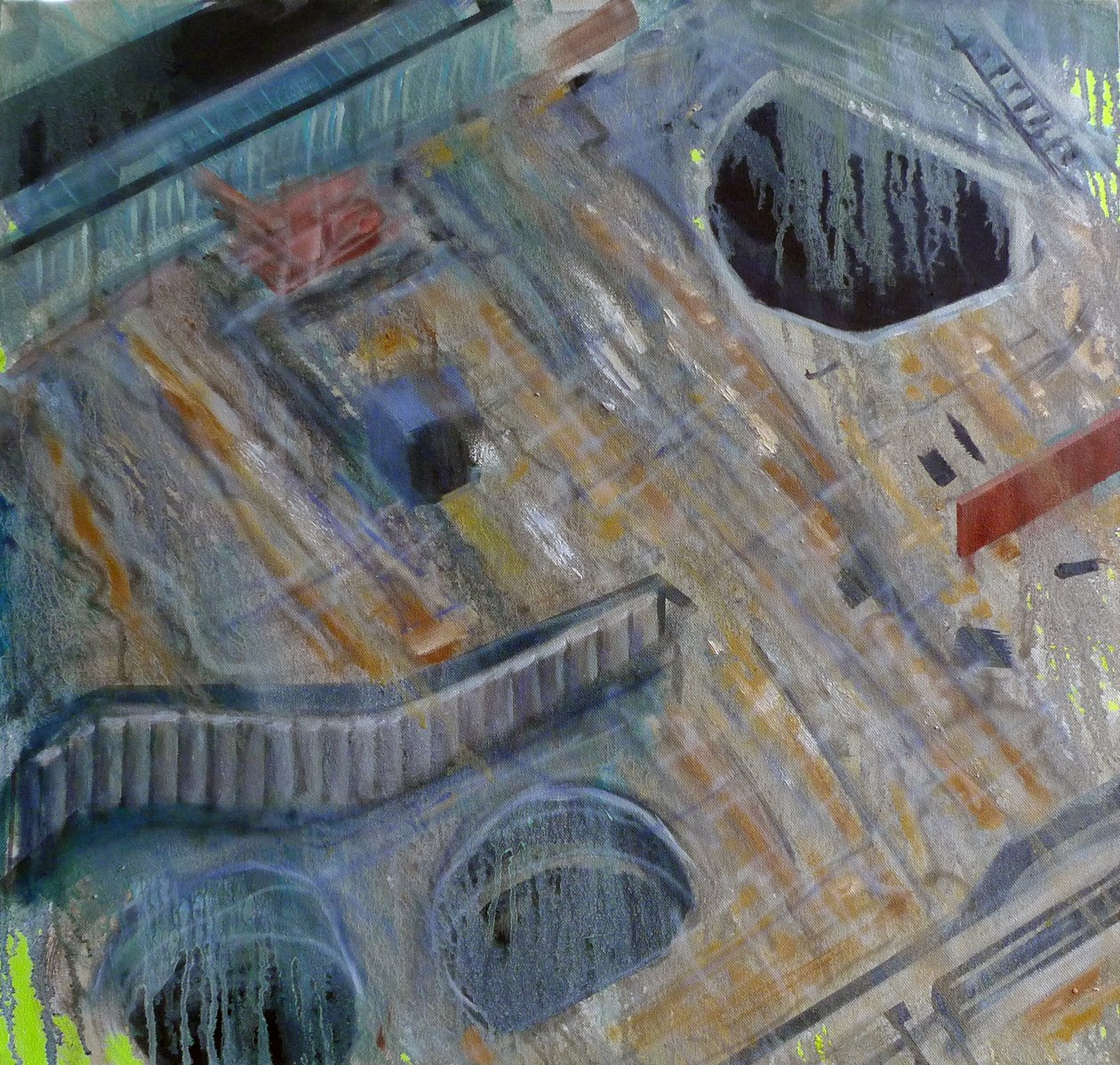 Metastructure V, 2015 (olaj, vászon) alkotó: Luke M Walker