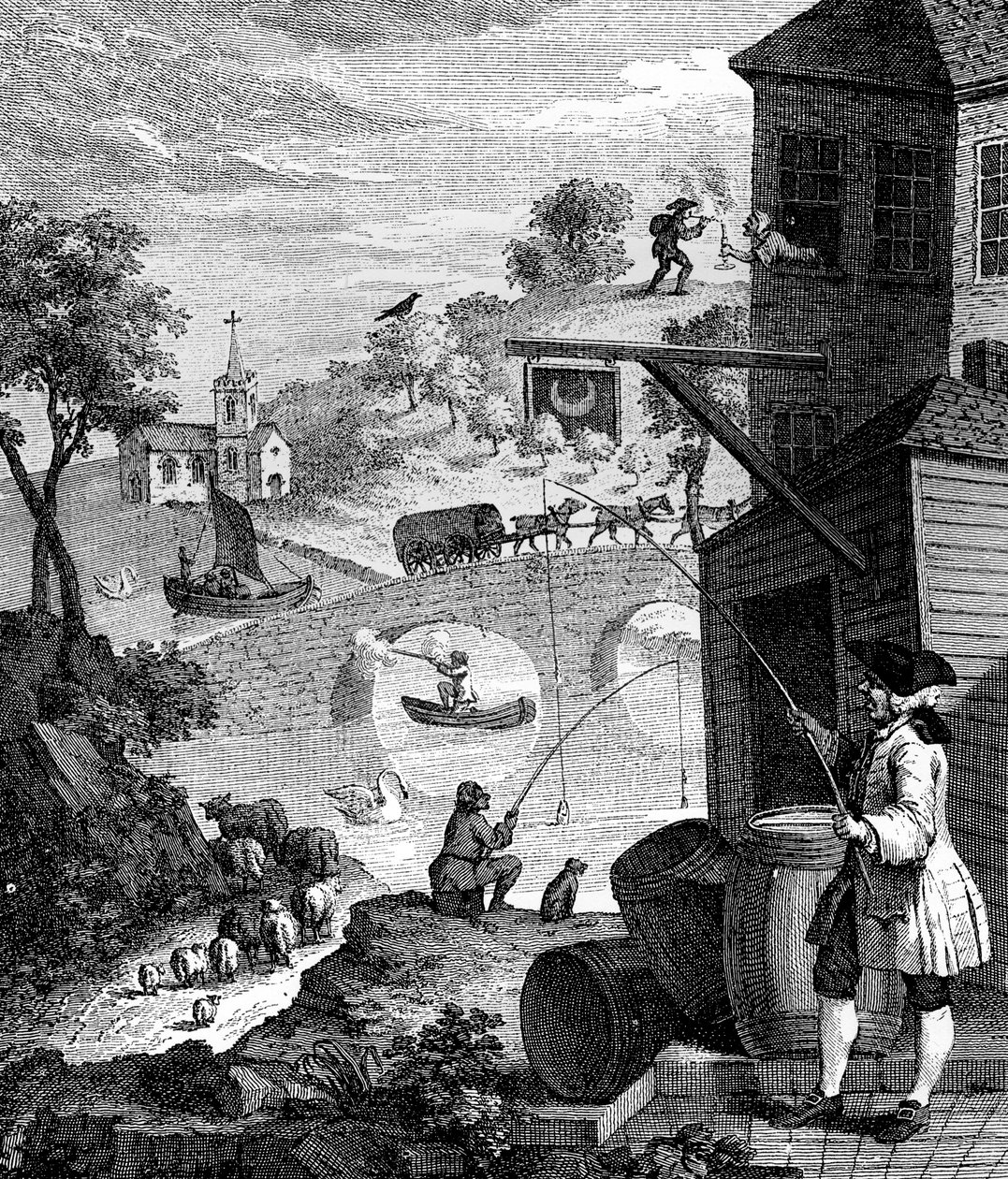 Hamis perspektíva, 1753 alkotó: Luke Sullivan
