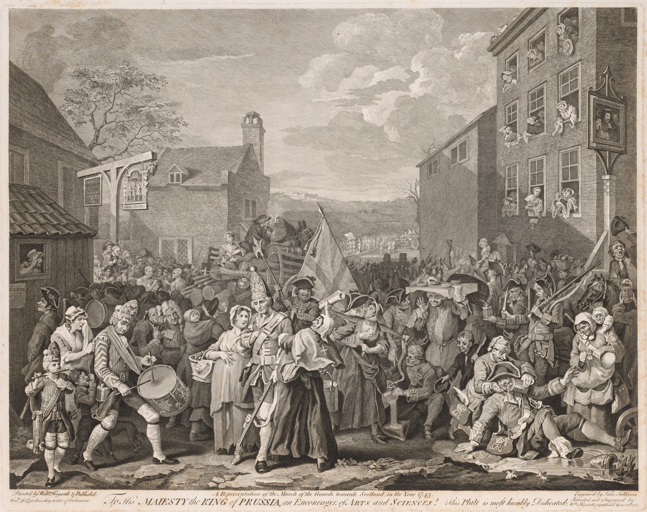 Március Finchleyhez 1746-ban (Hogarth után) alkotó: Luke Sullivan
