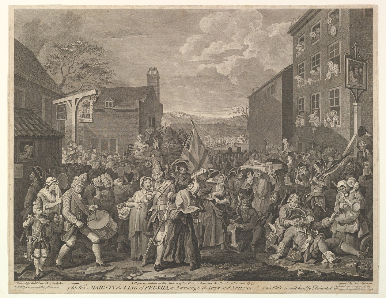 The March to Finchley – A gárdák menetelése Scotla felé..., 1761. június 12. alkotó: Luke Sullivan