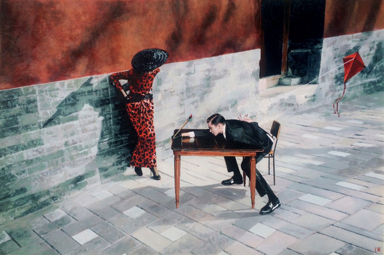 Throw It All Against The Wall, 2015 körül (akrilfesték, papír) alkotó: Luke Waller