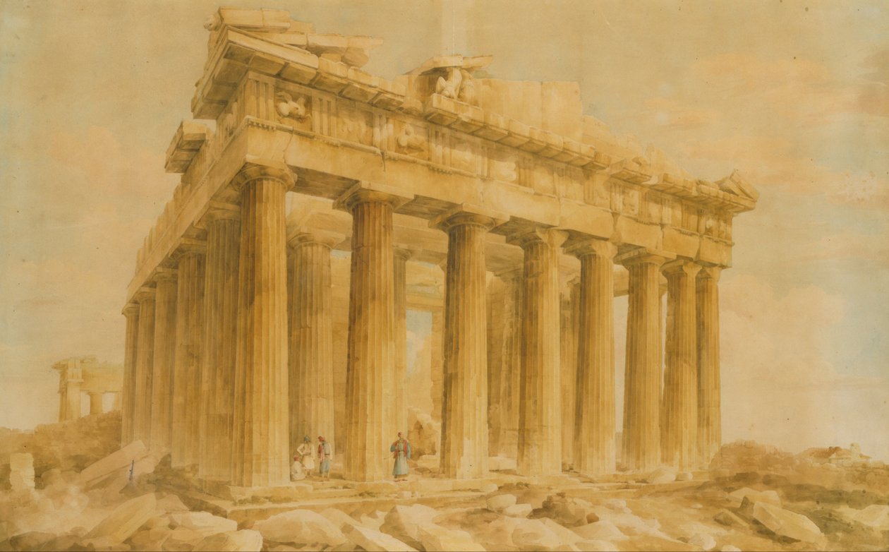 A Parthenon északnyugatról alkotó: Giovanni Battista Lusieri