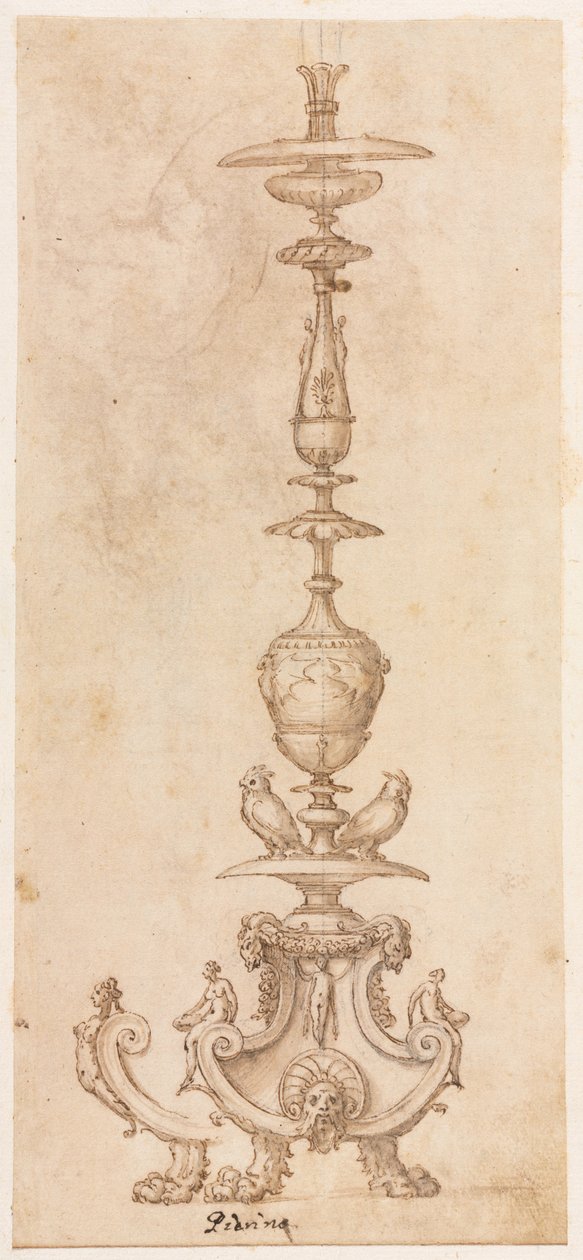 Gyertyatartó tervezése alkotó: Luzio Romano