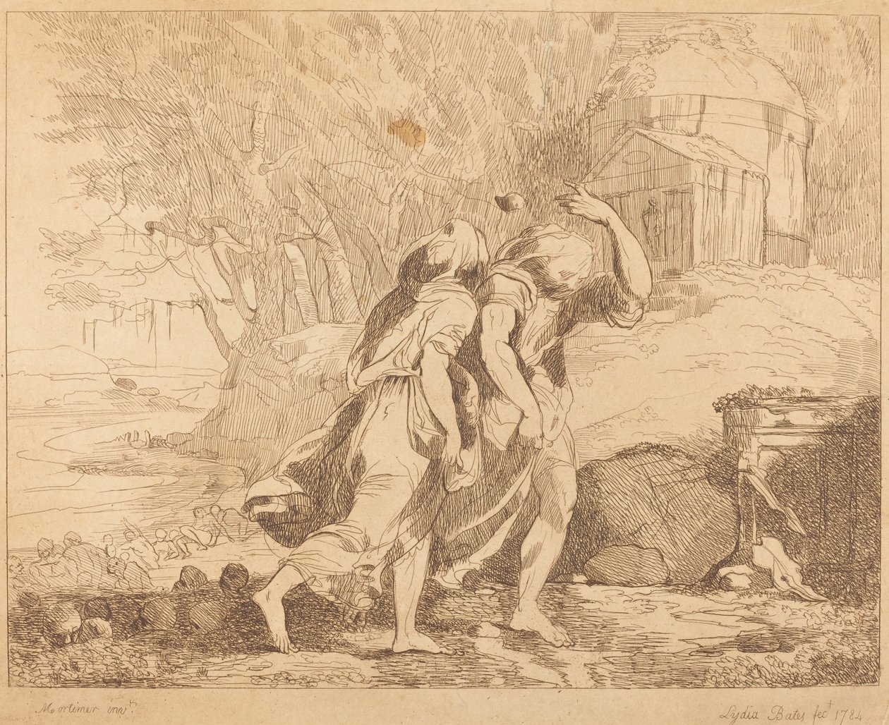 Két menekülő alak alkotó: Lydia Bates after John Hamilton Mortimer