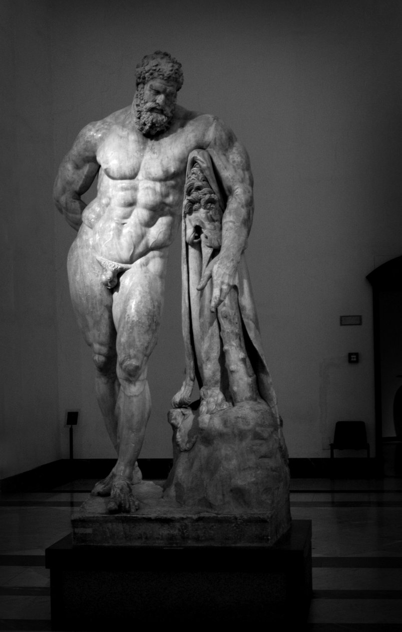 Farnese Hercules, a görög eredeti római másolata (márvány) alkotó: Lysippos (after)