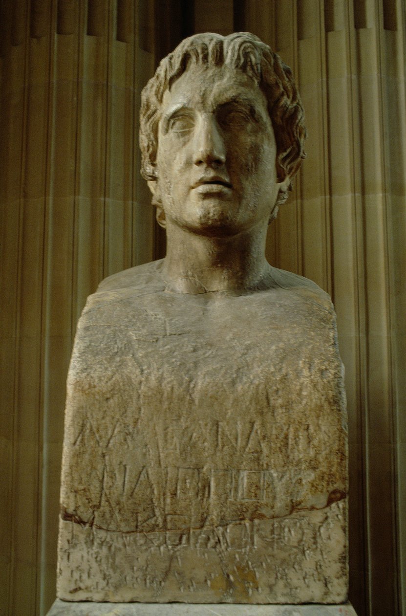 Nagy Sándor (Kr. e. 356-323) (márvány) (lásd még 16535) alkotó: Lysippos (attributed to)