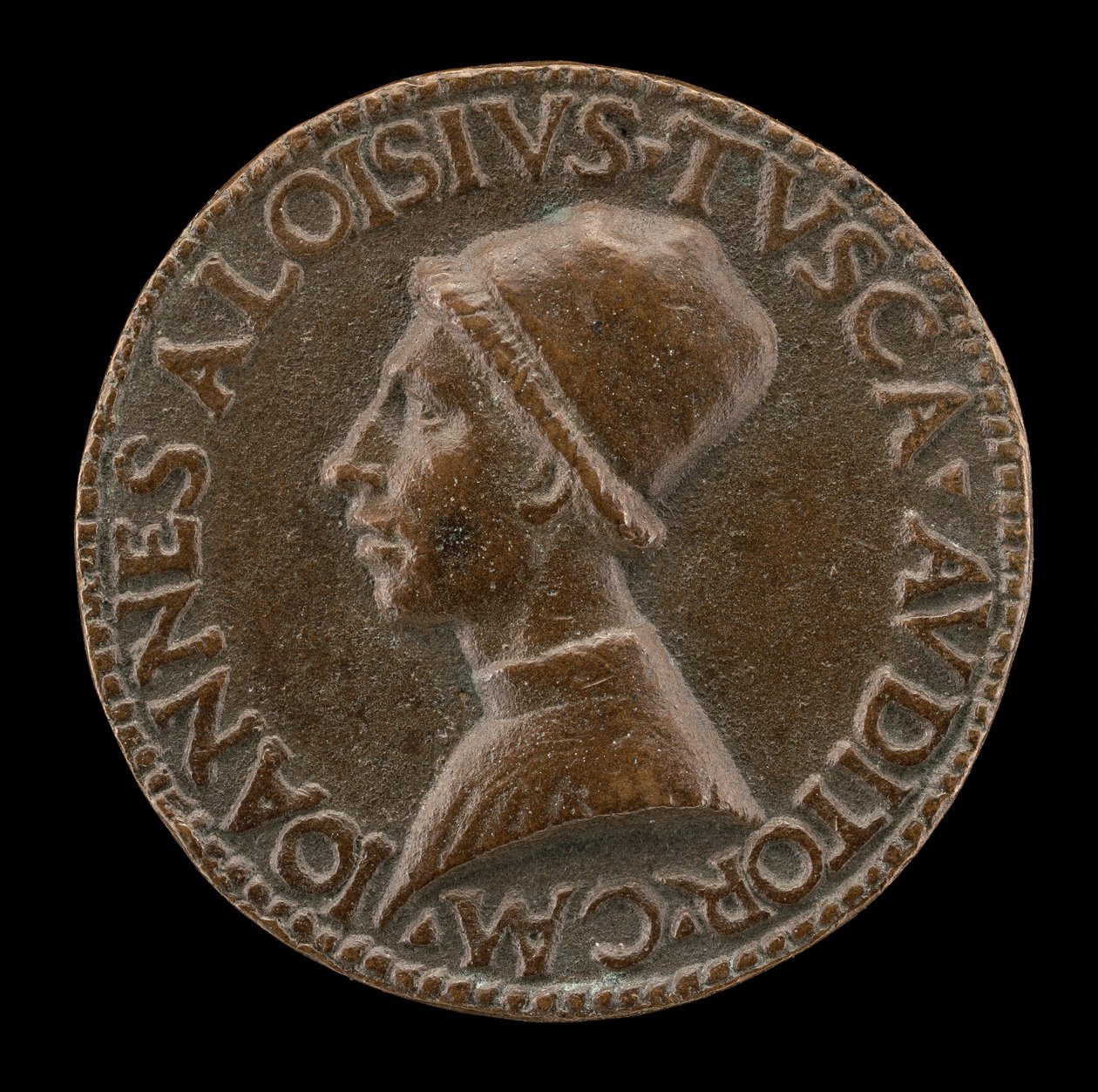 Giovanni Alvise Toscani, c. 1450-1478, milánói jogtanácsos, konzisztóriumi ügyvéd ... [előlap]. alkotó: Lysippus Junior