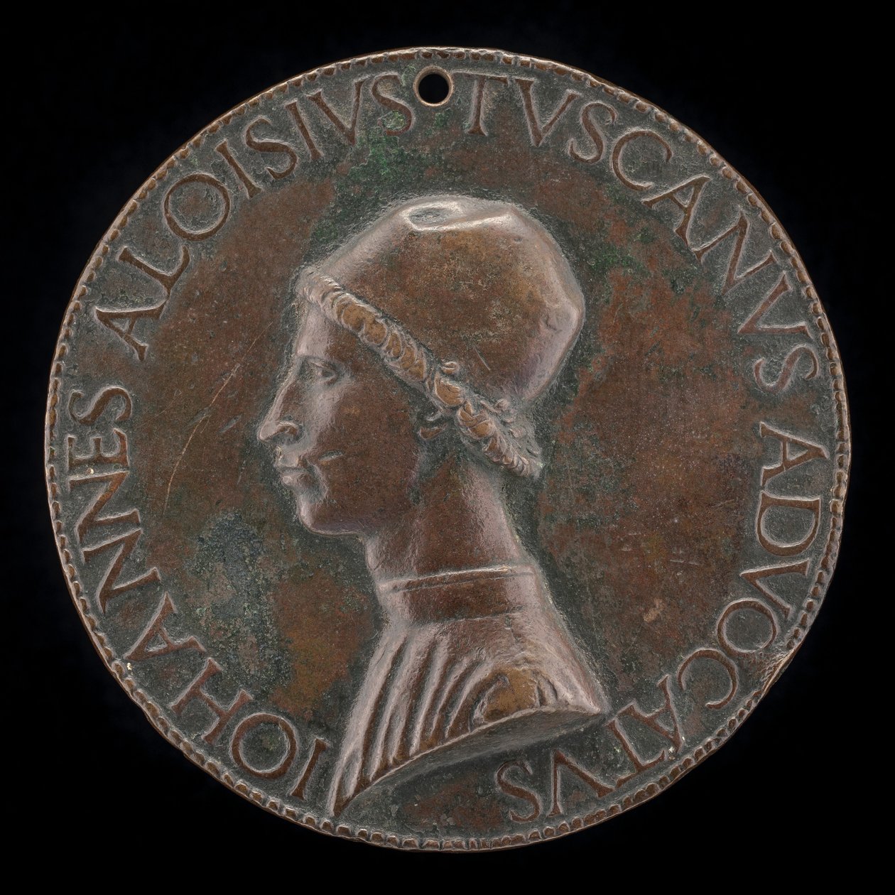 Giovanni Alvise Toscani, c. 1450-1478, milánói jogtanácsos, konzisztóriumi ügyvéd ... [előlap]. alkotó: Lysippus Junior