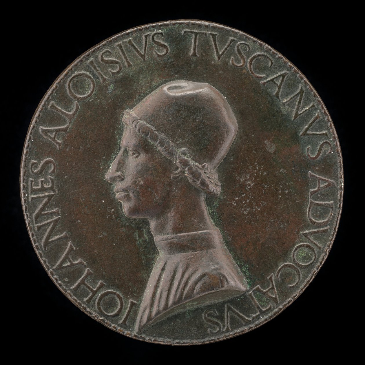 Giovanni Alvise Toscani, c. 1450-1478, milánói jogtanácsos, konzisztóriumi ügyvéd ... [előlap]. alkotó: Lysippus Junior