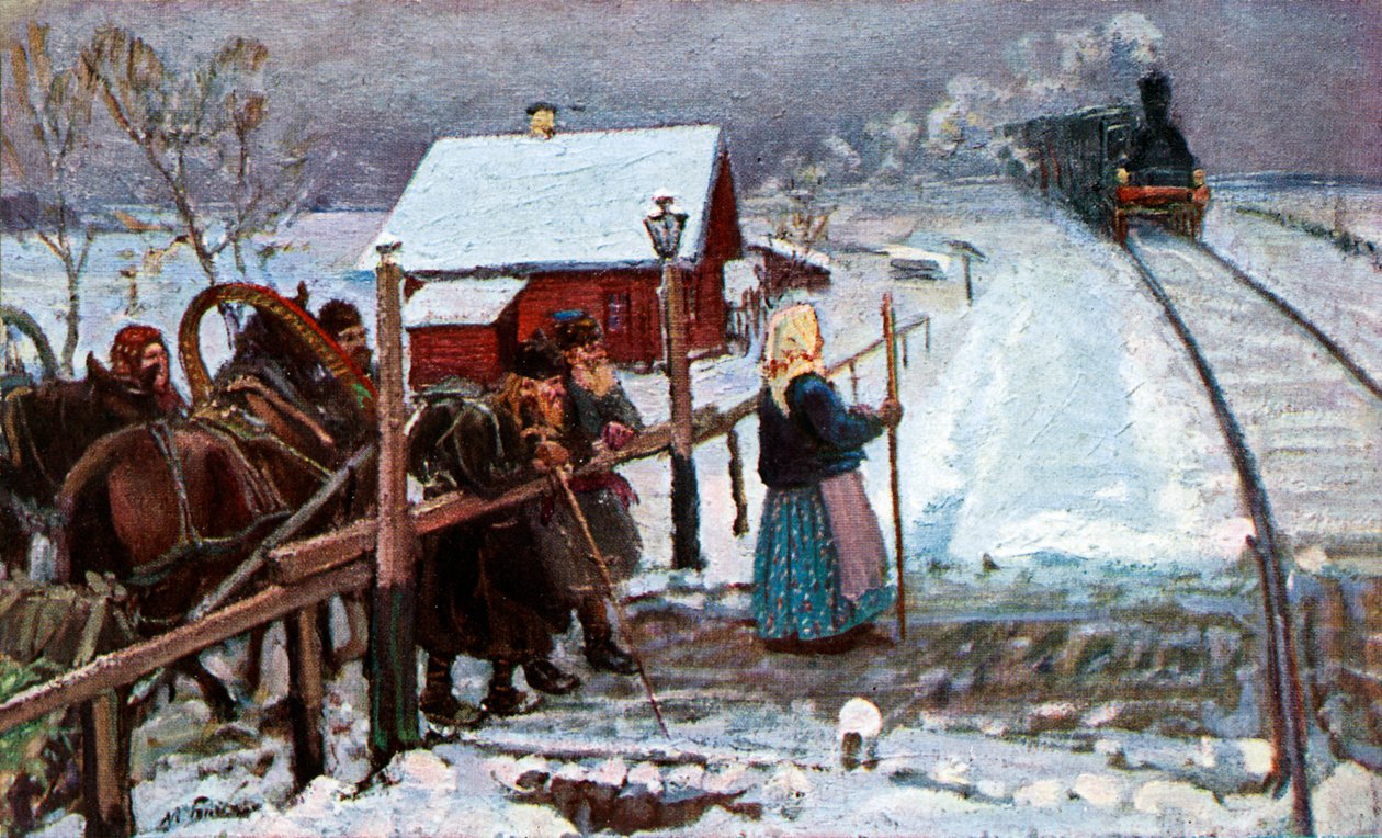 Gőzvonat Oroszországban alkotó: M. Bosquine