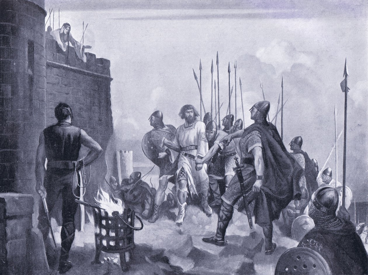 A Bamborough-kastély átadása, 1095, 1920-as évek alkotó: M. Mackinlay