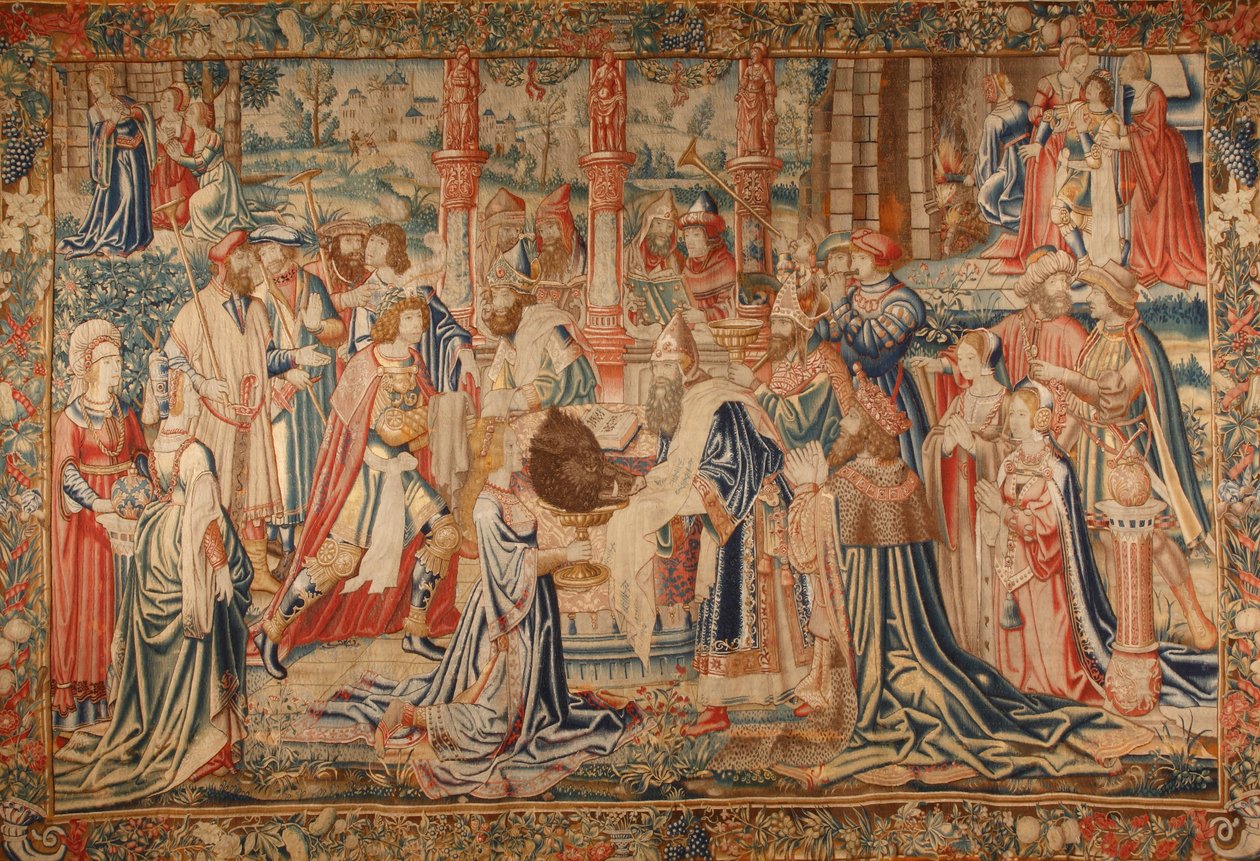 Atalanta és Meleager bemutatják a kaledón vadkan vezetőjét Artemisz templomában alkotó: M. Maurice Stora