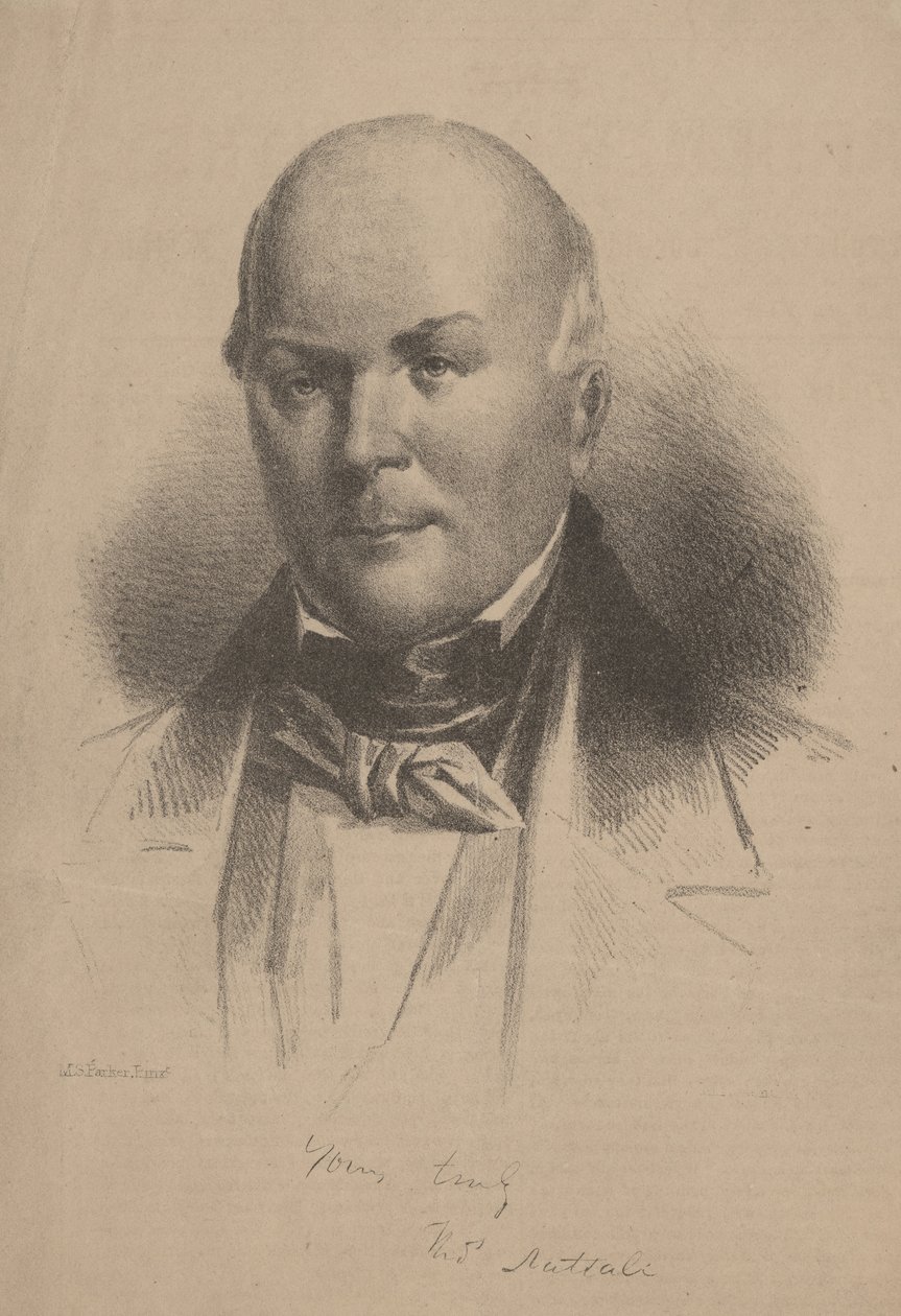 Thomas Nuttall, litho by L.N. Rosenthal, 1860 alkotó: M. S. Parker