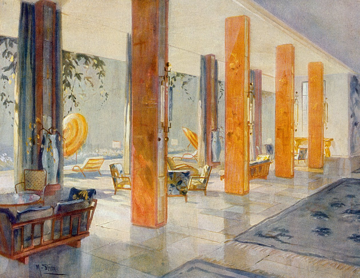 Egy szálloda kertcsarnoka, 1929 alkotó: M. Stier