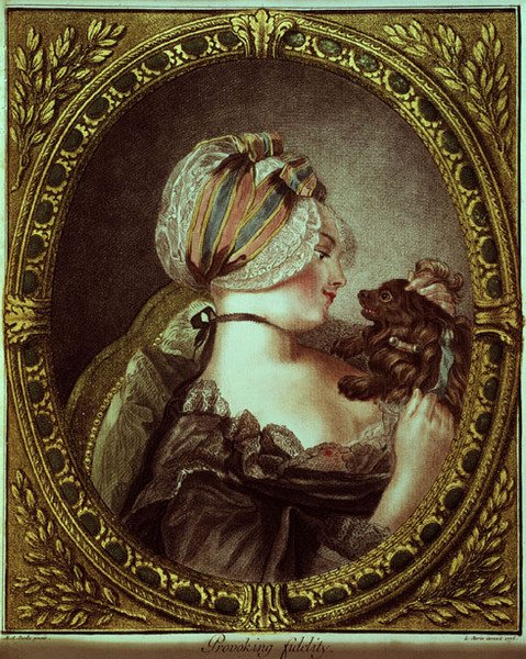Louis Marin Bonnet (1743-93) metszetében, Provoking Fidelity alkotó: M.A. (after) Parelle