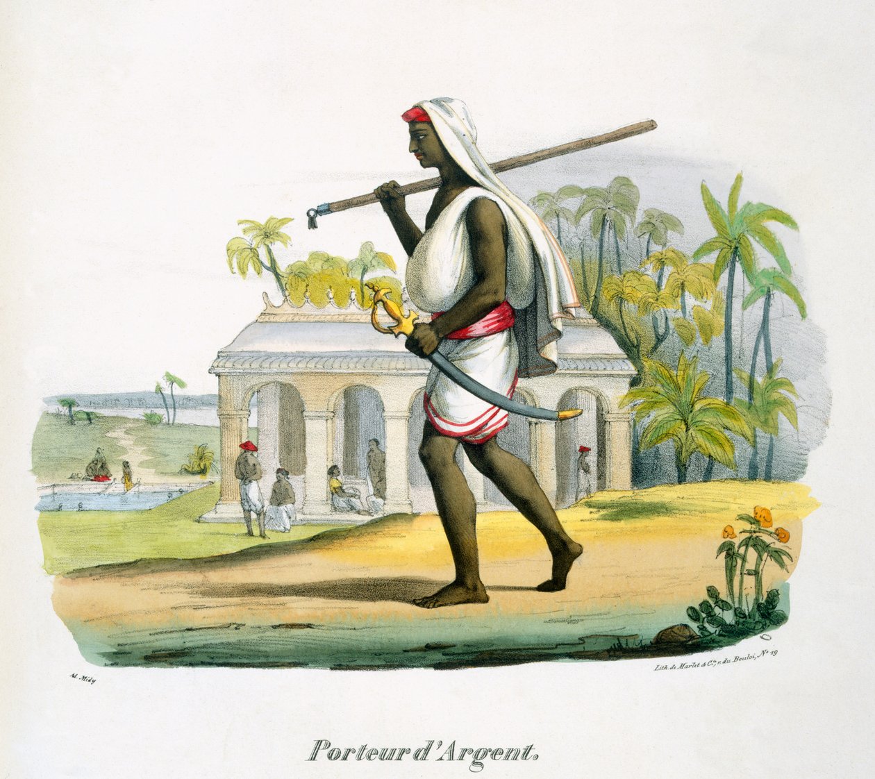 Egy ezüst hordozó, 1827-35 alkotó: M.E. Burnouf