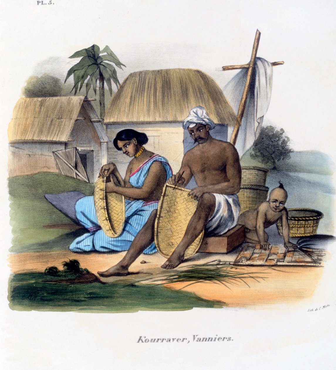 Kosárfonók, 1827-35 alkotó: M.E. Burnouf