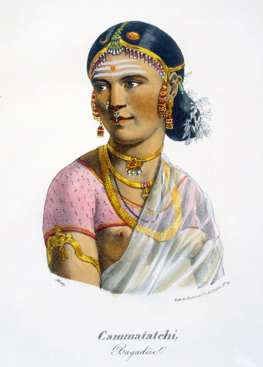 Cammatatchi, táncos, 1827-35 alkotó: M.E. Burnouf