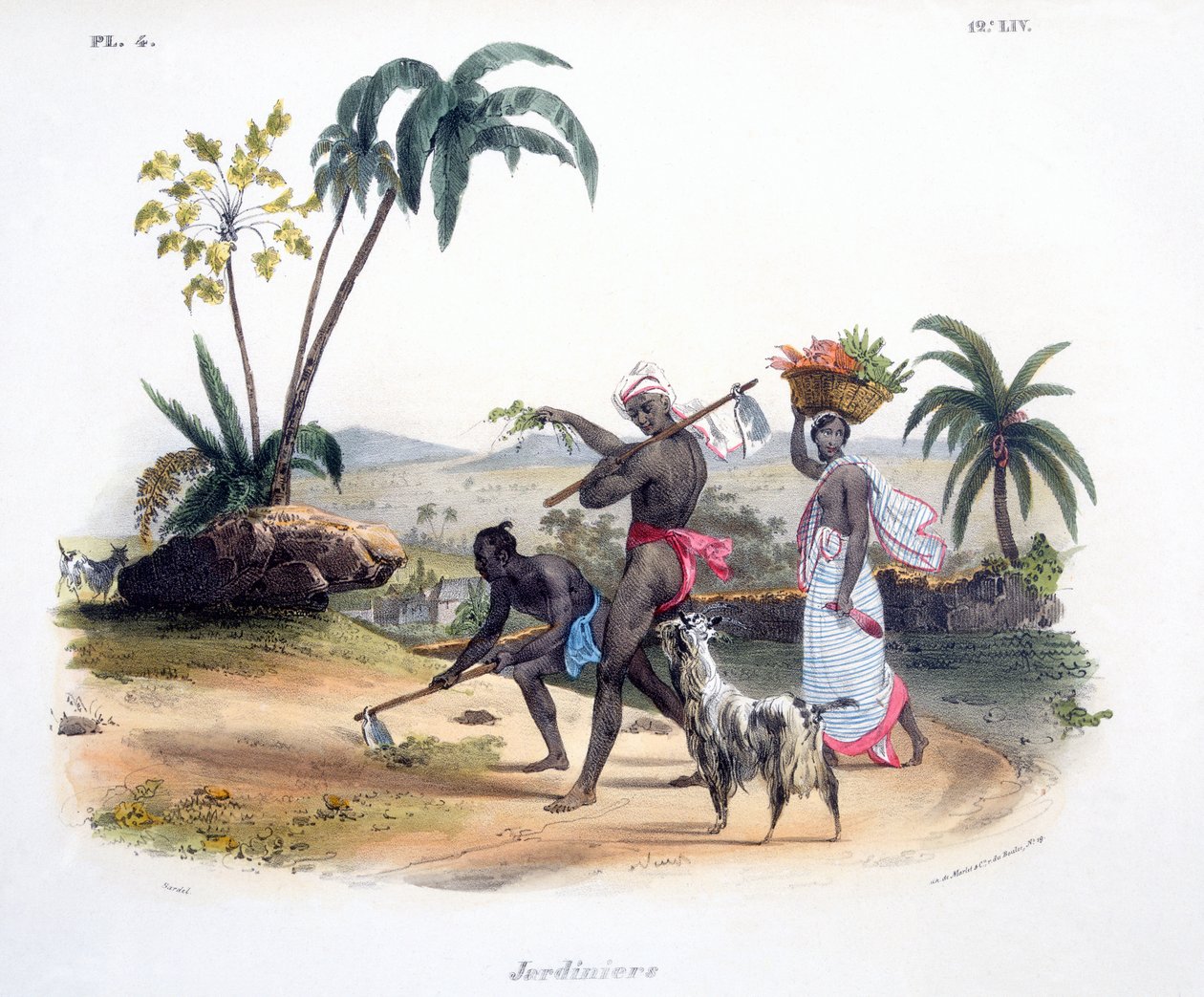Zöldségtermesztő kertészek, 1827-35 alkotó: M.E. Burnouf