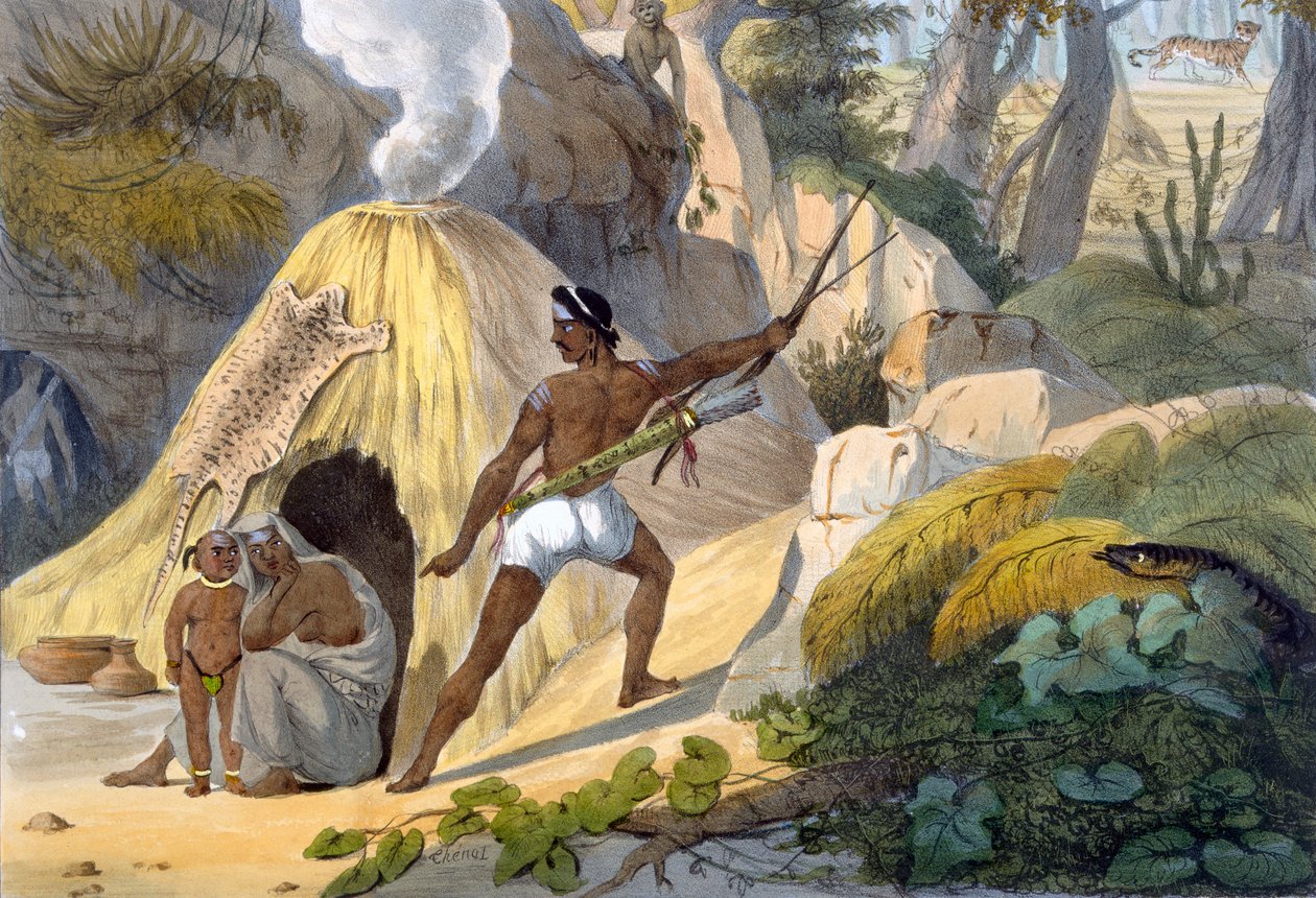Indiai erdőlakók, 1827-35 alkotó: M.E. Burnouf