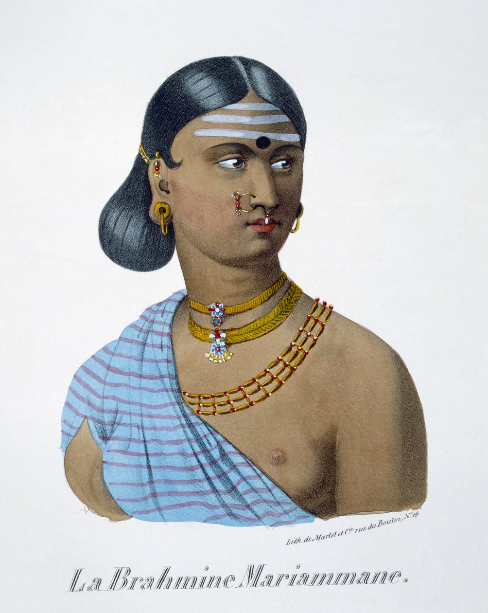 Mariammane, brahmin nő, 1827-35 alkotó: M.E. Burnouf