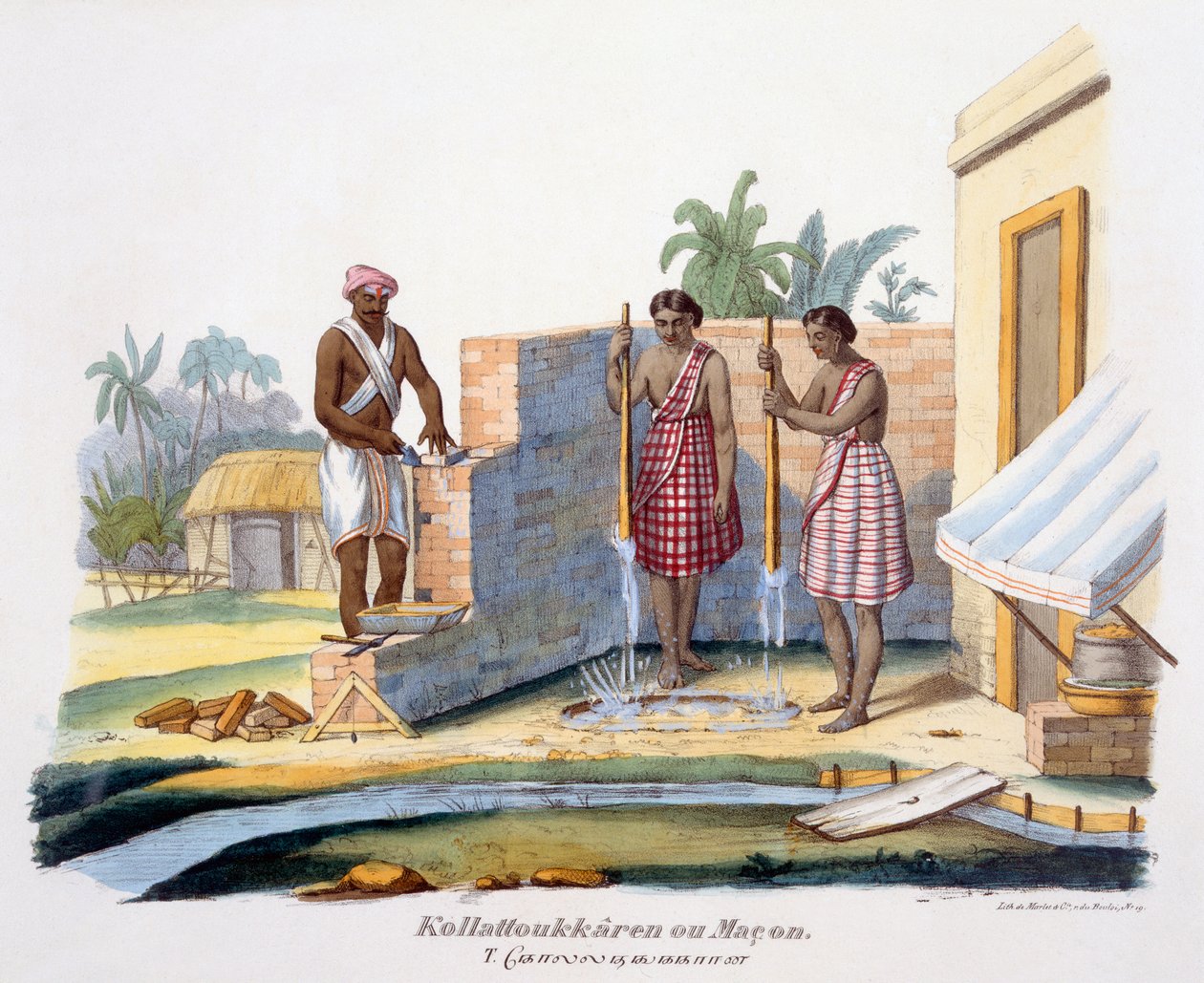 Kőműves vagy építő, 1827-35 alkotó: M.E. Burnouf