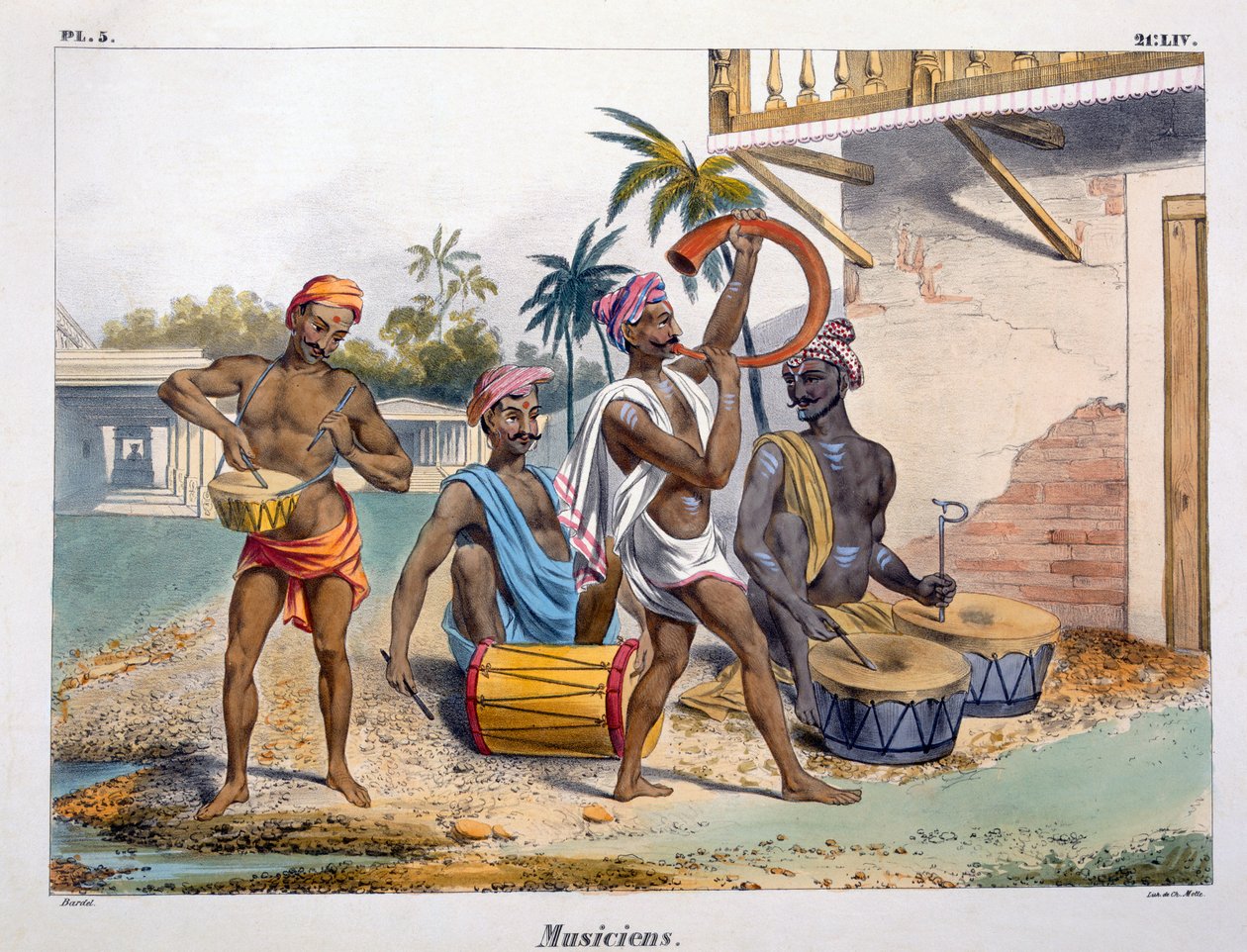 Zenészek, 1827-35 alkotó: M.E. Burnouf